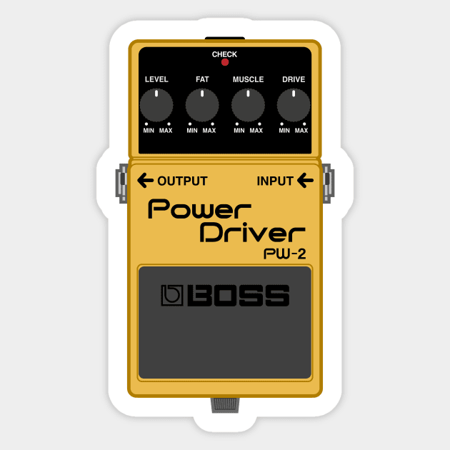 Boss PW-2 Power Driver Guitar Effect Pedal Sticker by conform